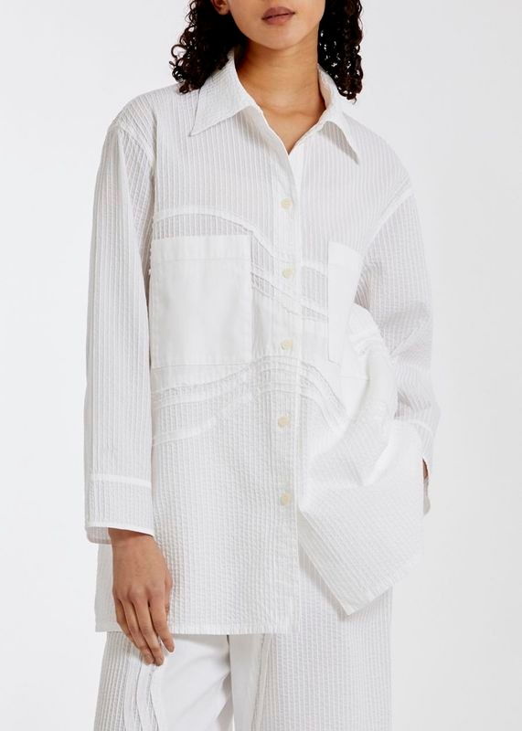 枯山水胸ポケットシャツ（白）