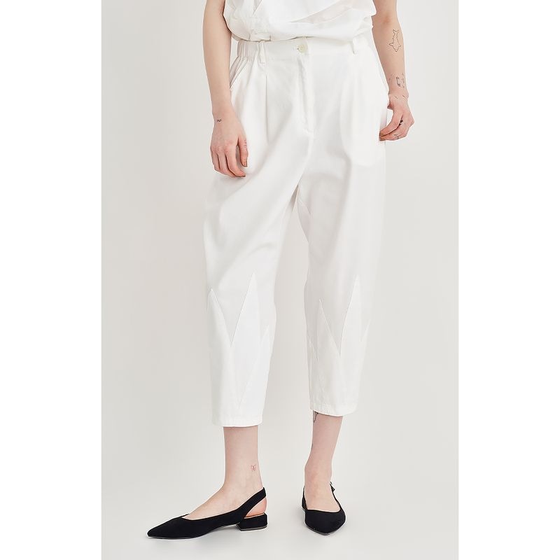 白花アップリケパンツ