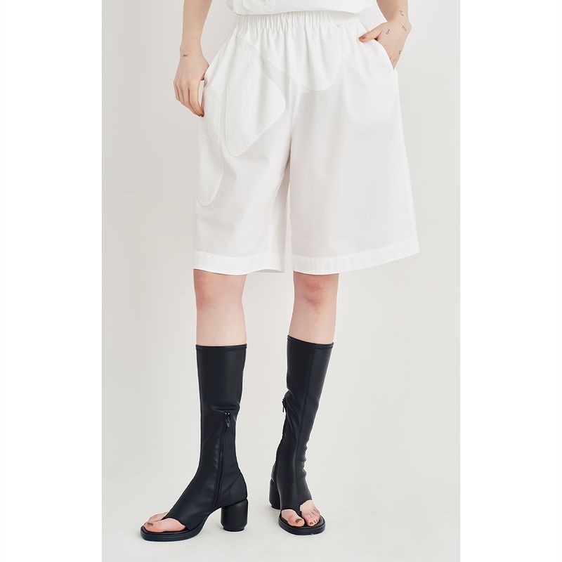 白花アップリケハーフパンツ