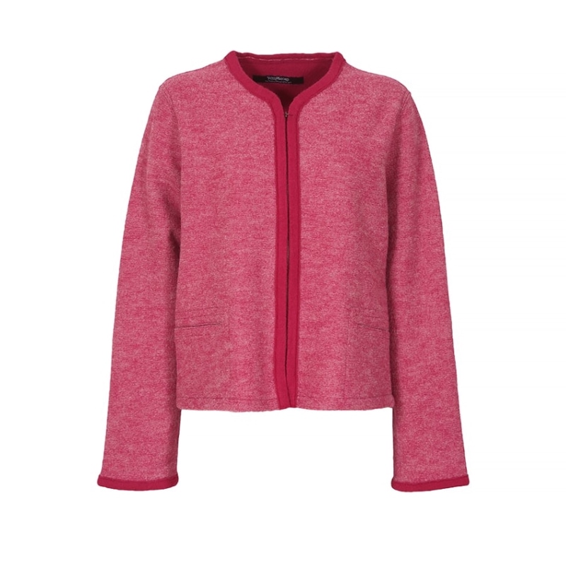 圧縮ニットパイピングショ－ト丈ジャケット