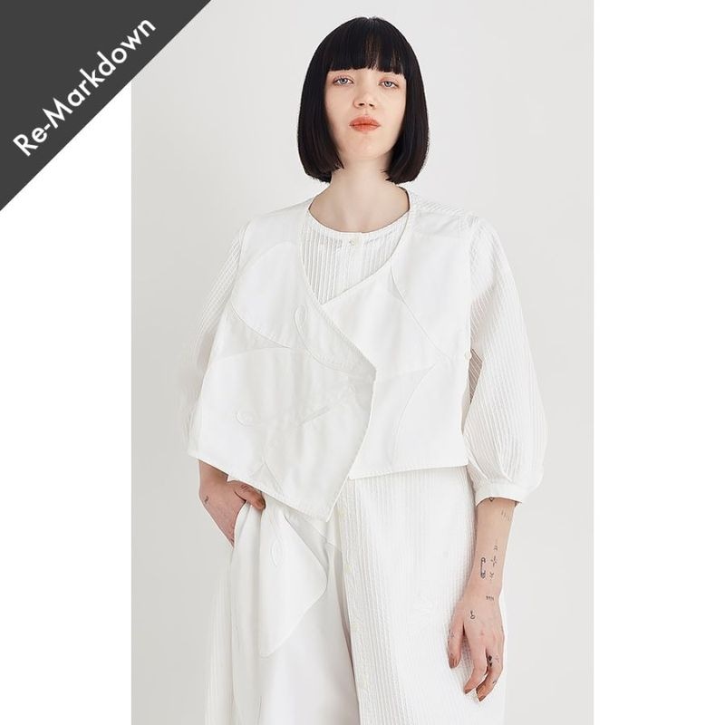【マークダウン】【2BUY10除外】【Online限定SALE】白花アップリケベスト