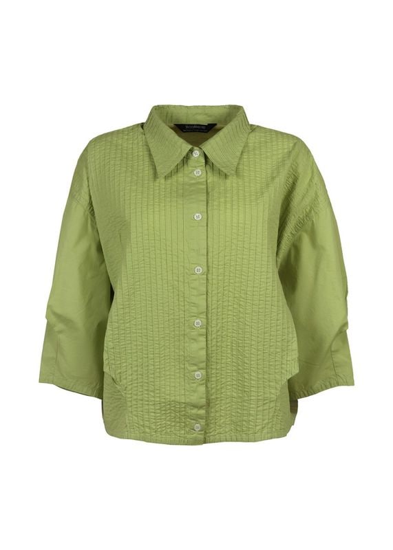 美品 ヤッコマリカルド ピンタック パッチワーク シアー 長袖シャツ ベージュ 公式】ヤッコマリカルドオンラインショップ