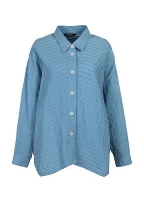 新品✨ヤッコマリカルド 定価4.9万 綿100% ピンタックワイドシャツ 2 緑 美しい手仕事が生むピンタックの色鮮やかな世界【ヤッコマリカルド