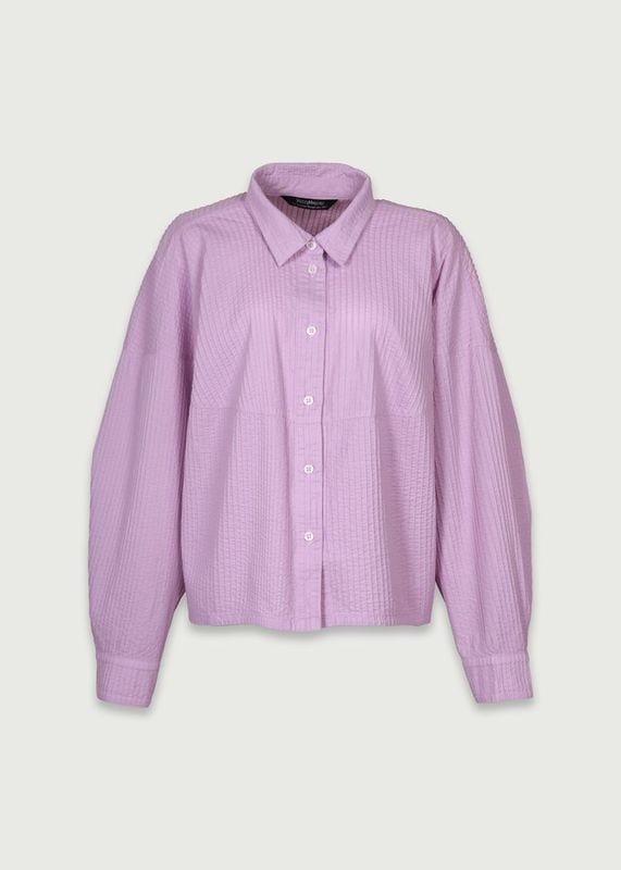 ボリュームシルエット＆スリーブ総ピンタックシャツ