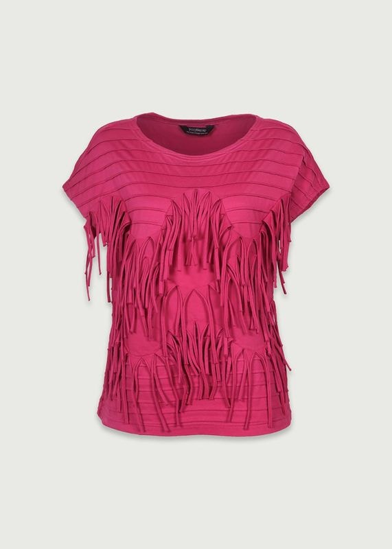 フリンジワーク付カットソー