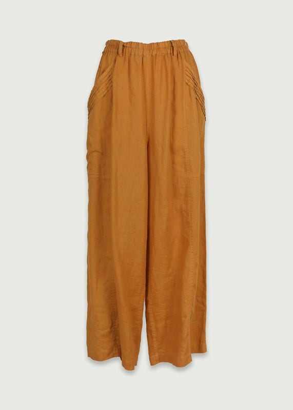 麻100％ボリュームパンツ