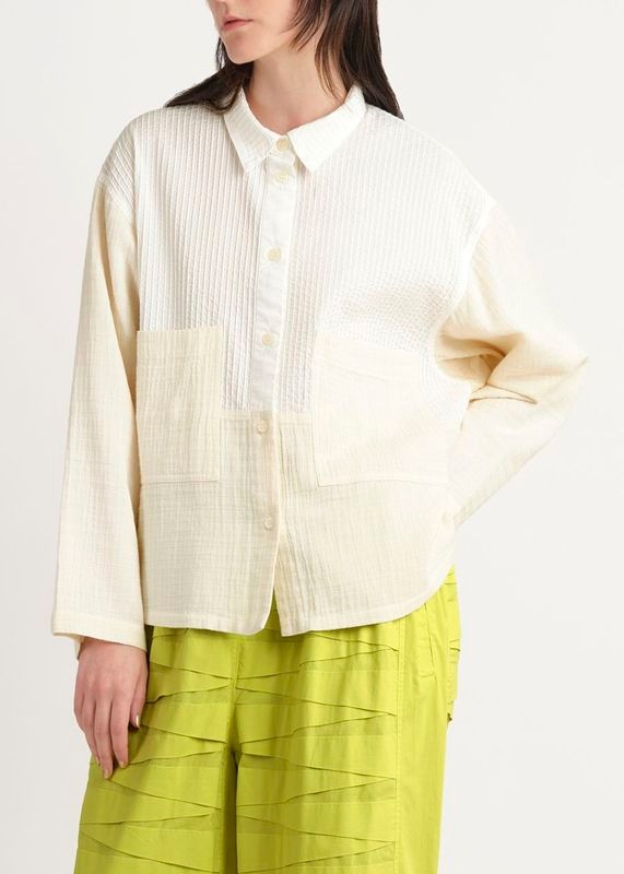 コットンガーゼクレープシャツ