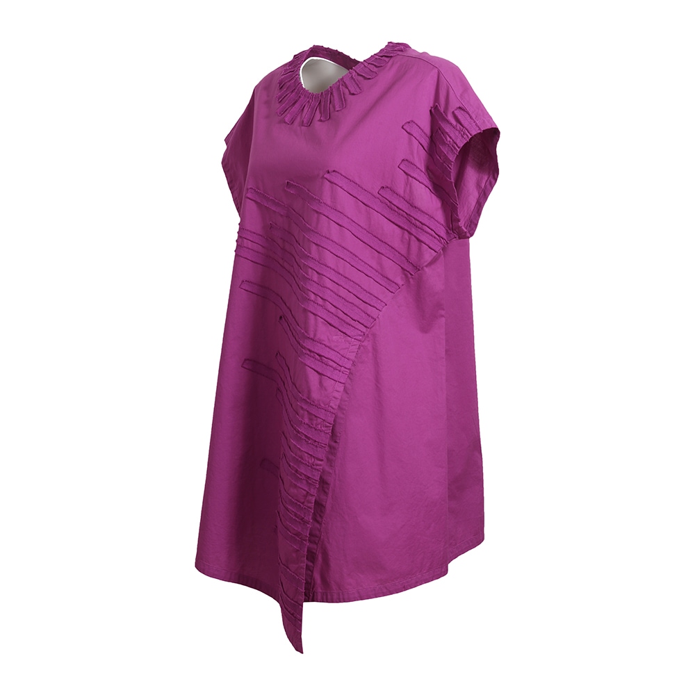 カツラギアイビースラッシュテープアシメヘムブラウス