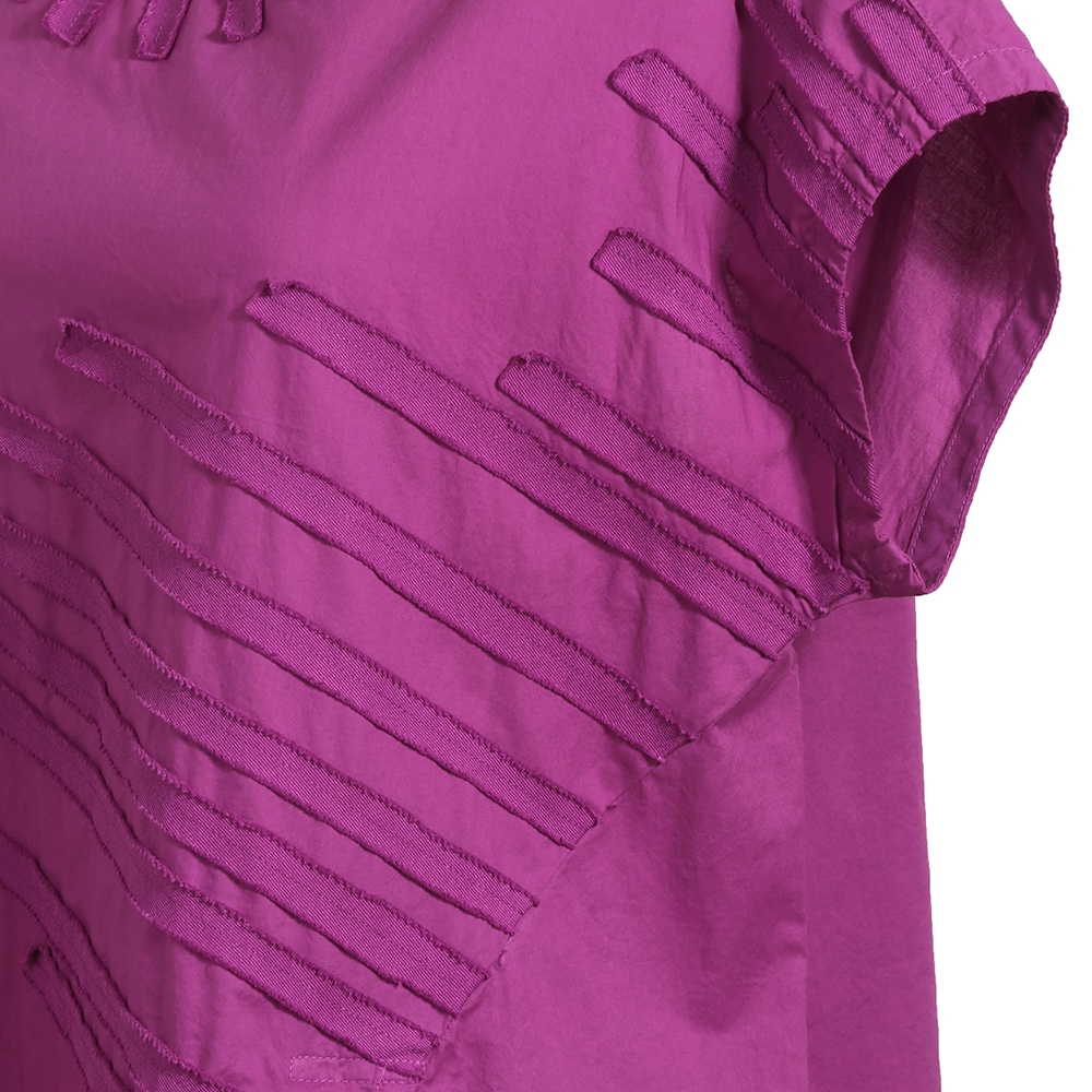 カツラギアイビースラッシュテープアシメヘムブラウス