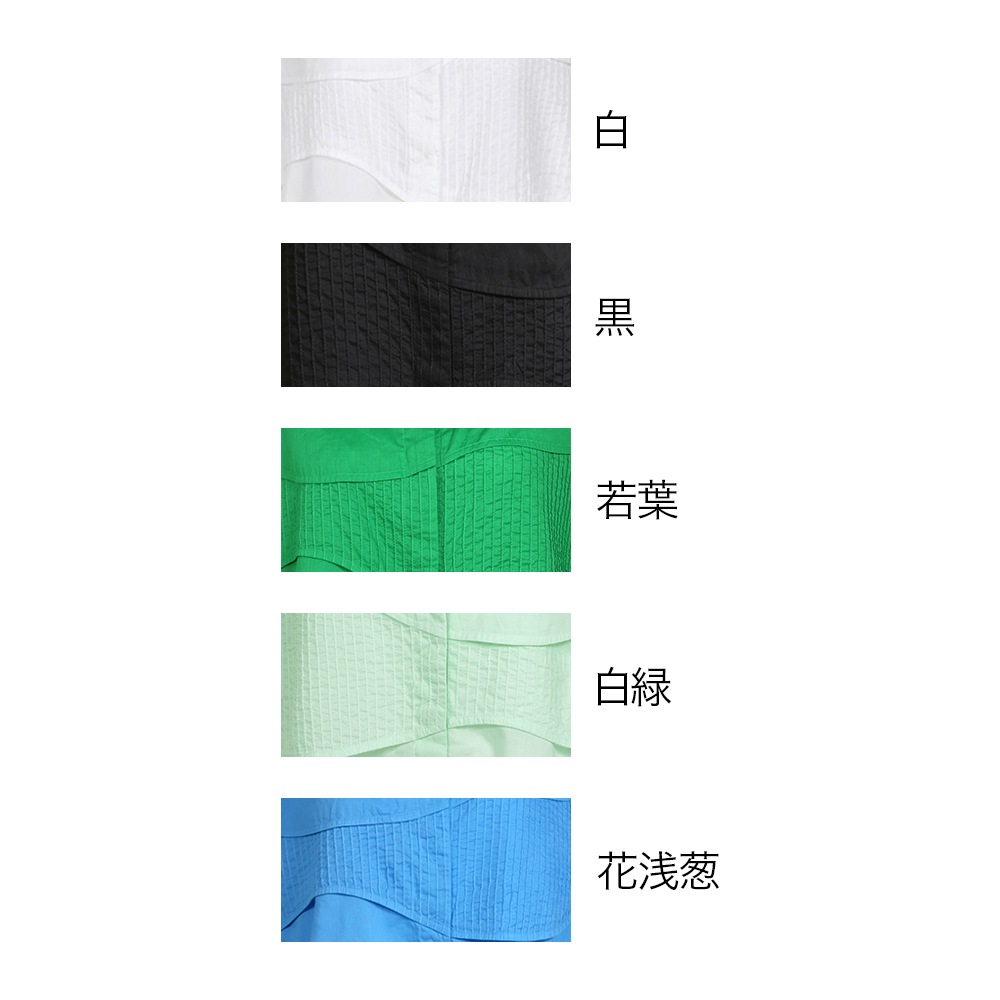 瓦ピンタックロングシャツ