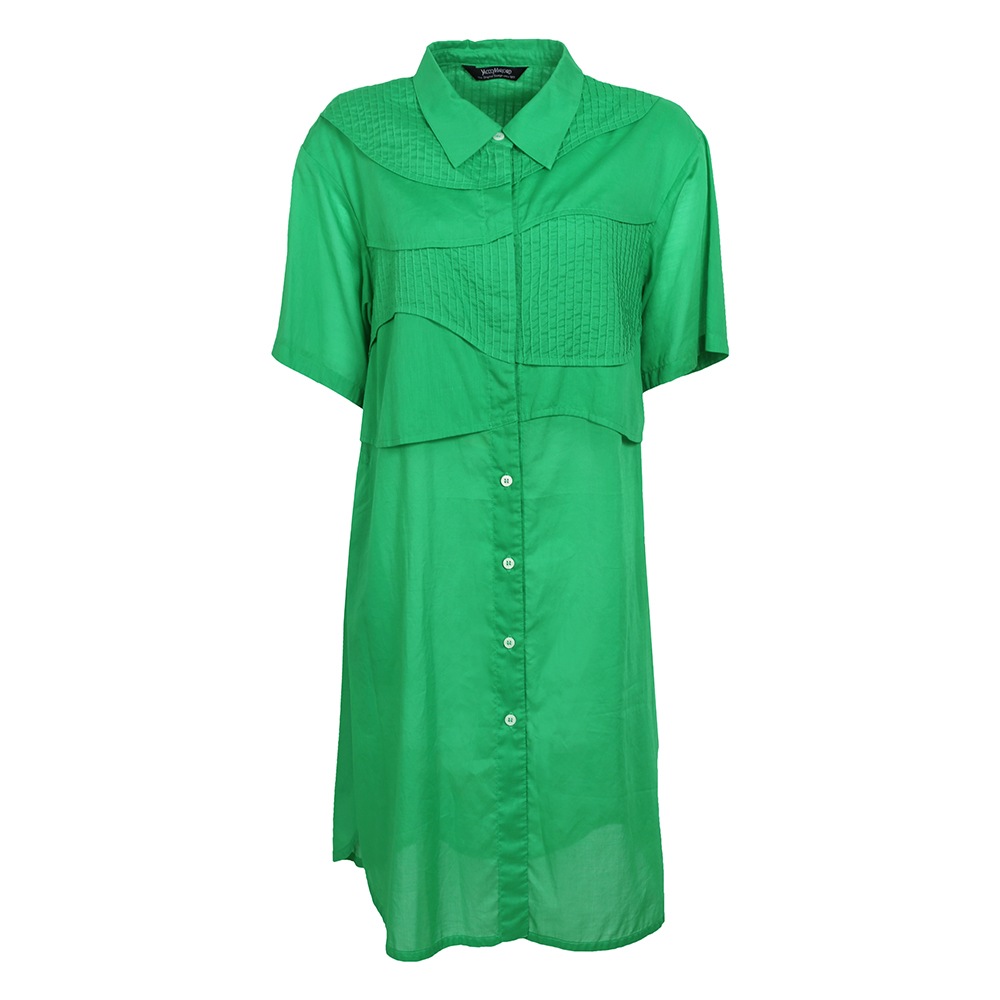 瓦ピンタックロングシャツ