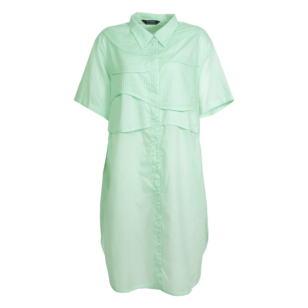 瓦ピンタックロングシャツ