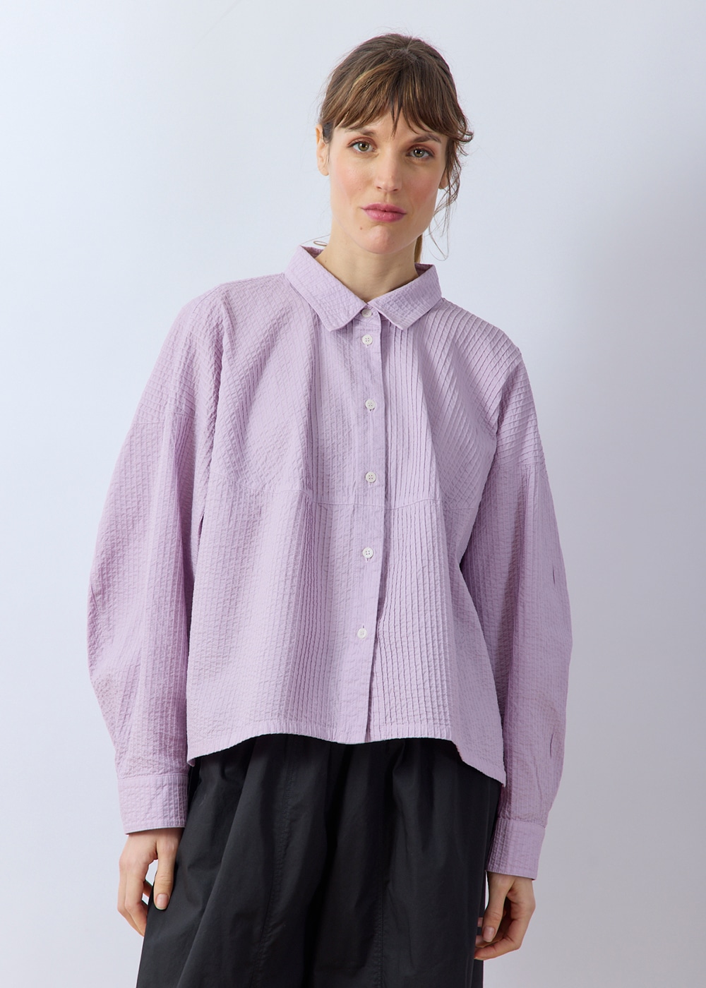 ボリュームシルエット＆スリーブ総ピンタックシャツ | すべての商品