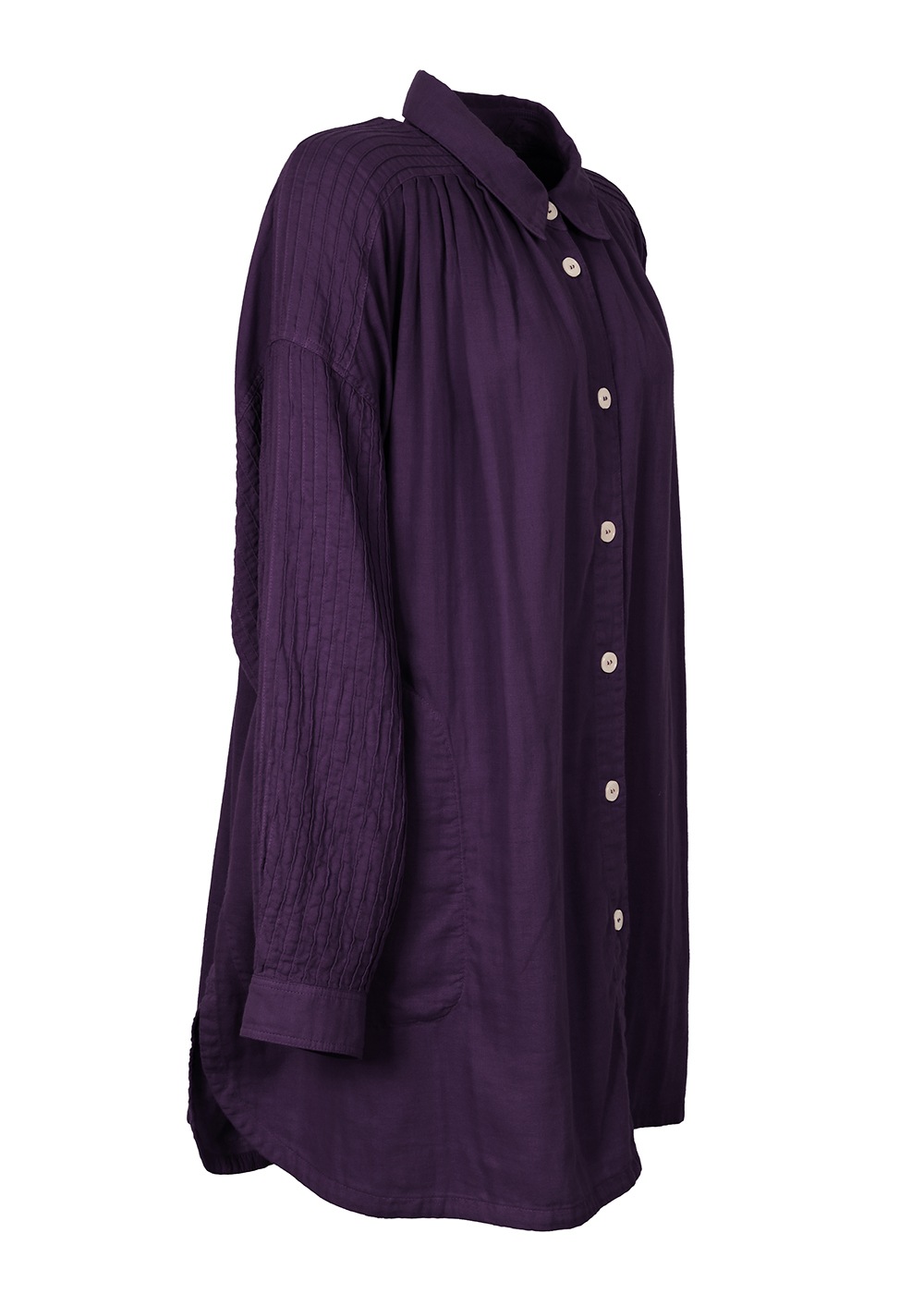 Wガーゼ+ローンオフボディシャツ