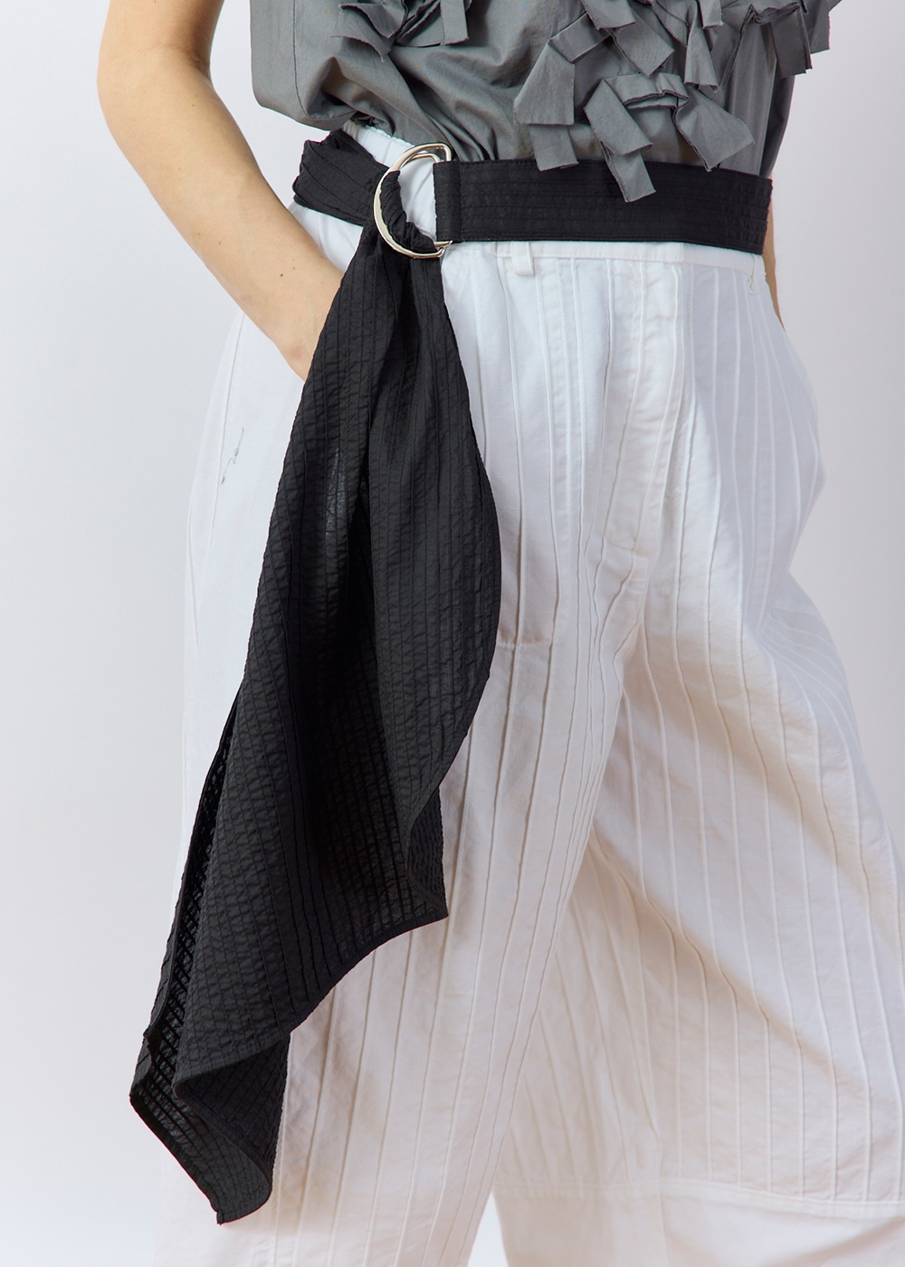 スカーフヘムピンタックベルト