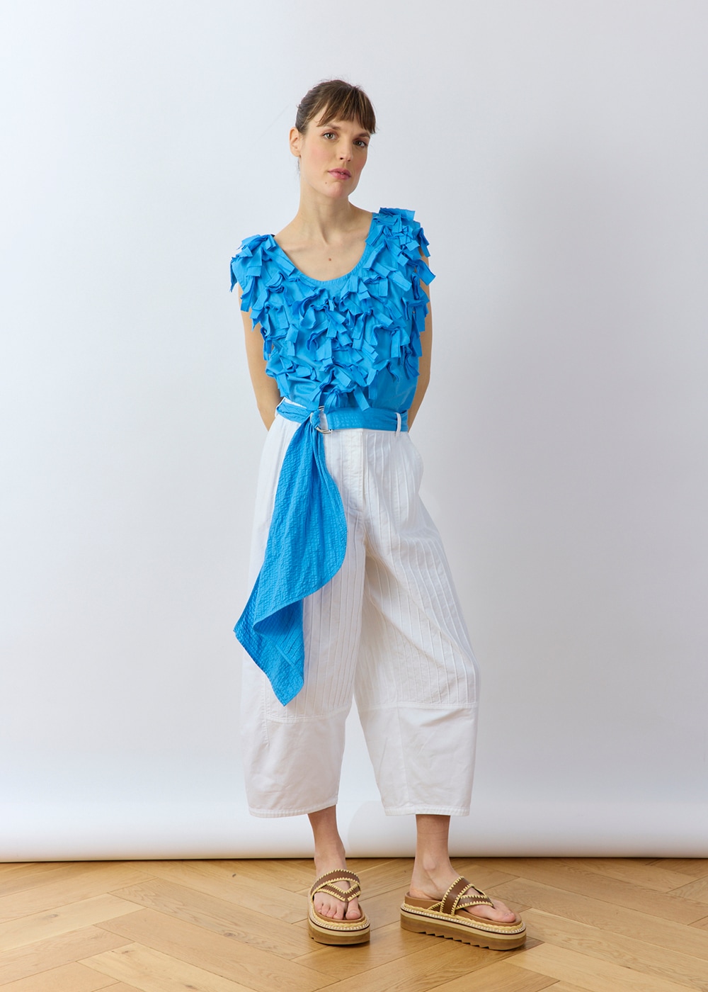 スカーフヘムピンタックベルト