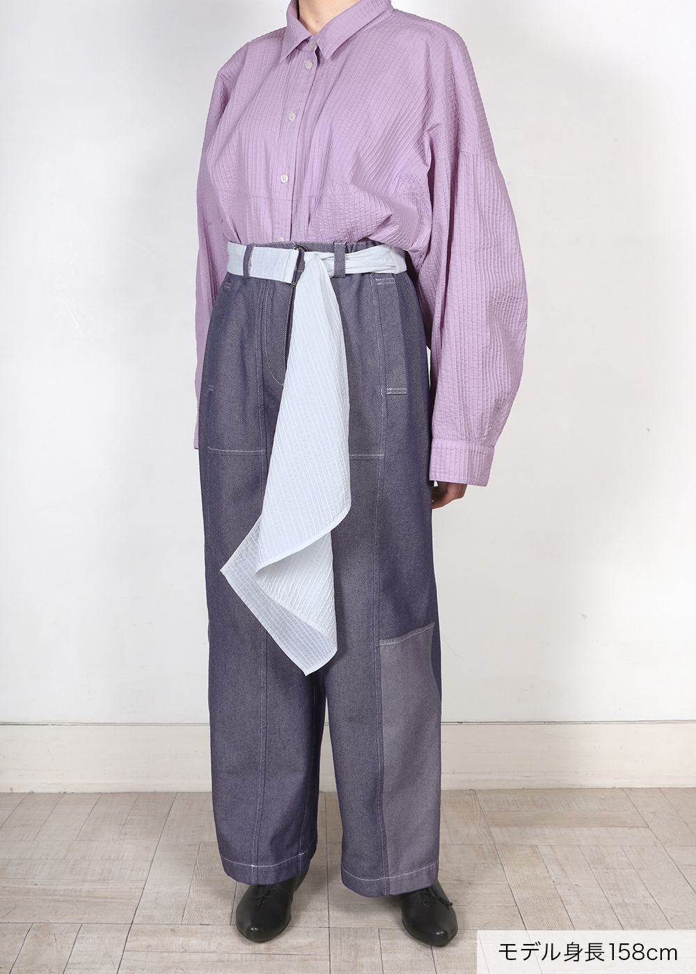 スカーフヘムピンタックベルト