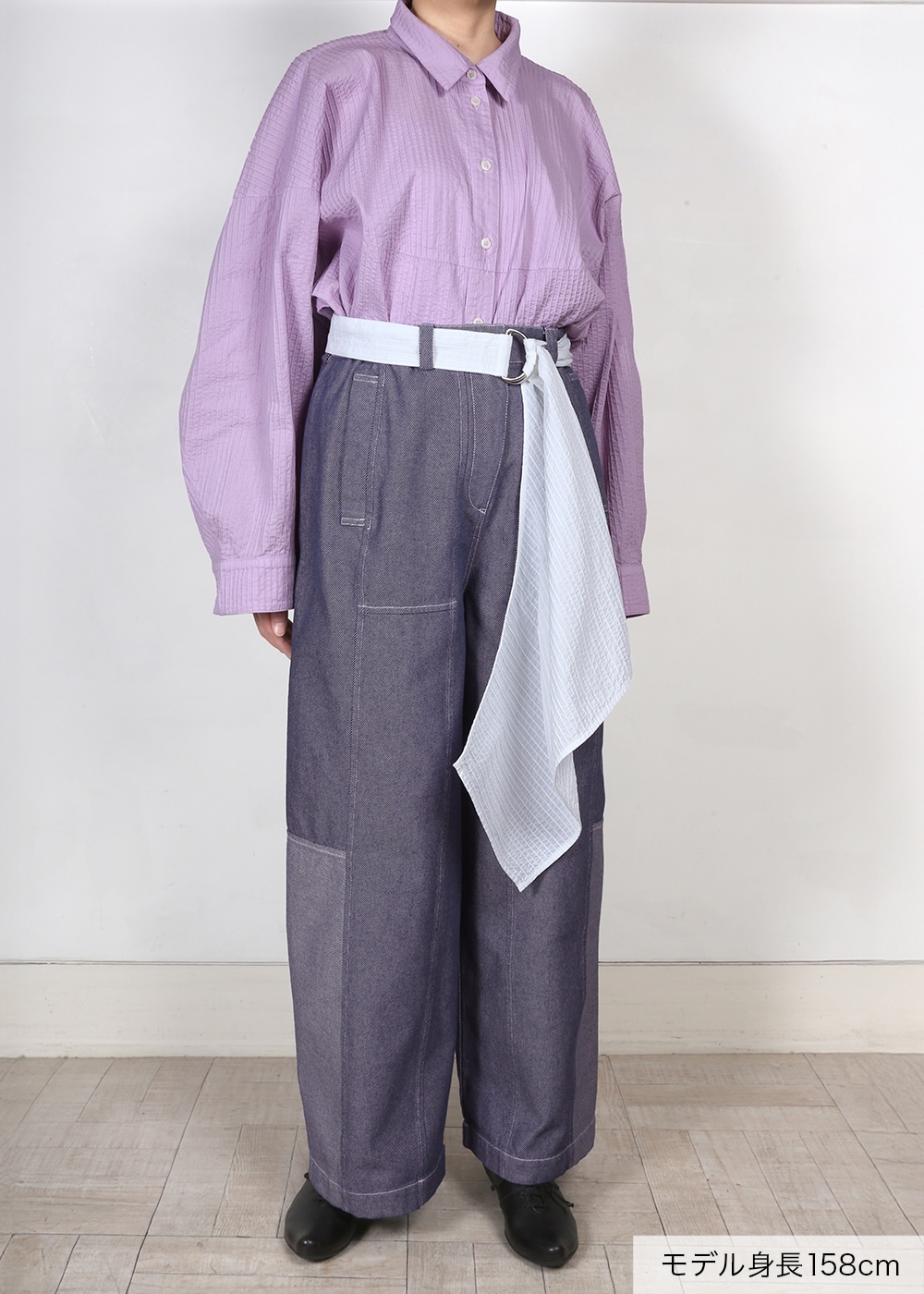 スカーフヘムピンタックベルト