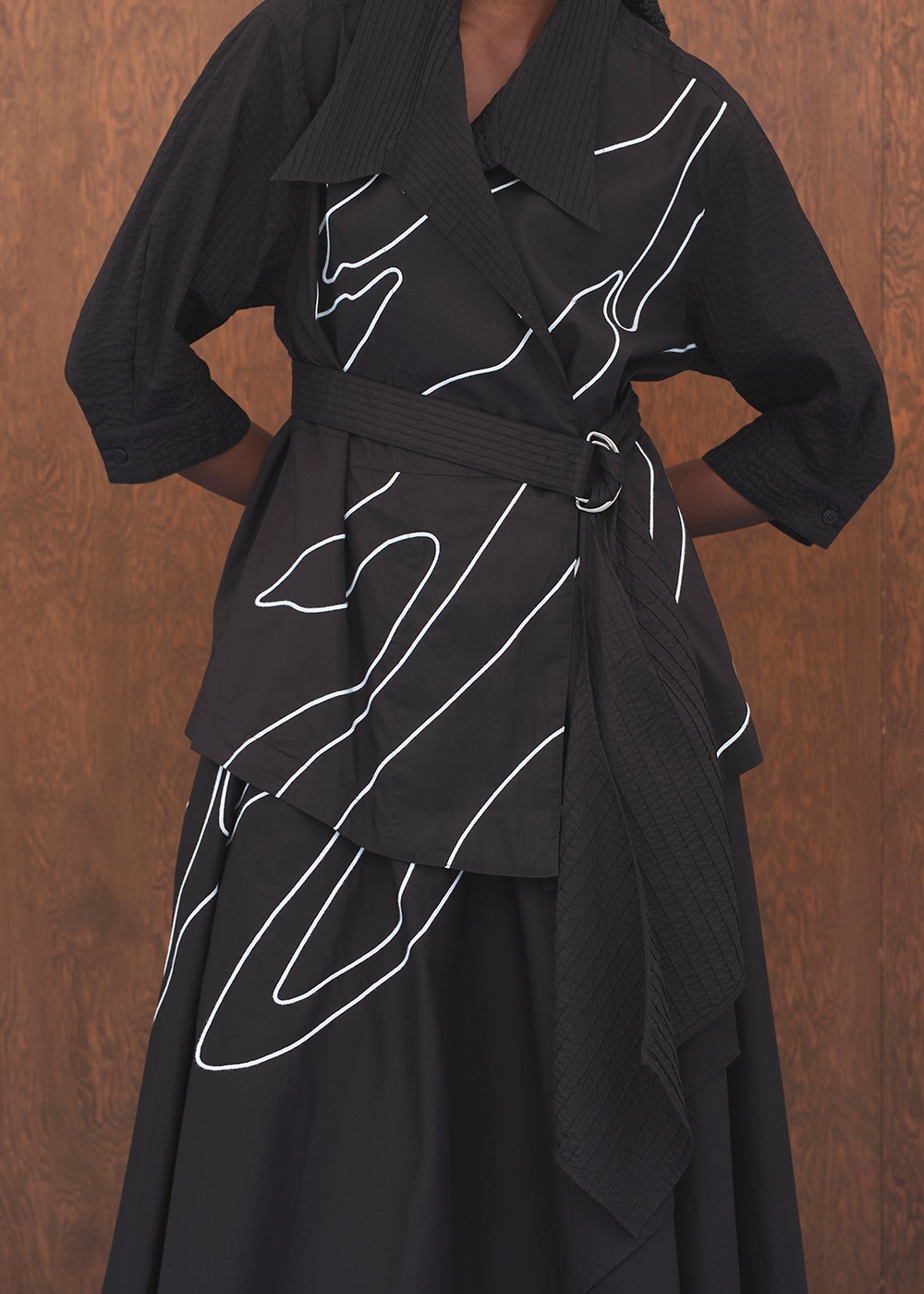 スカーフヘムピンタックベルト