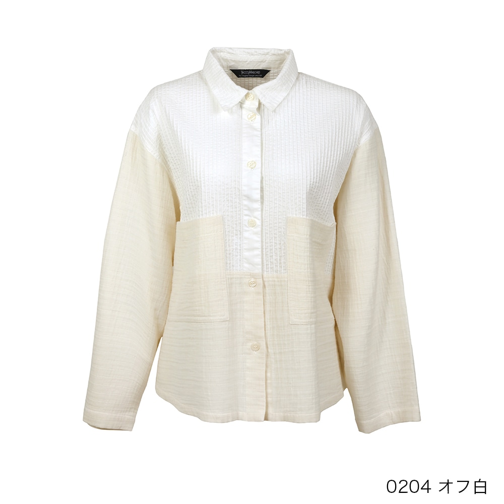 コットンガーゼクレープシャツ