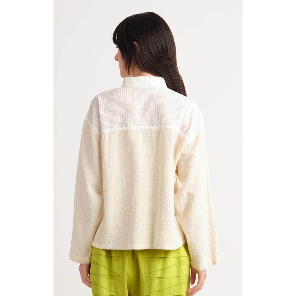 コットンガーゼクレープシャツ