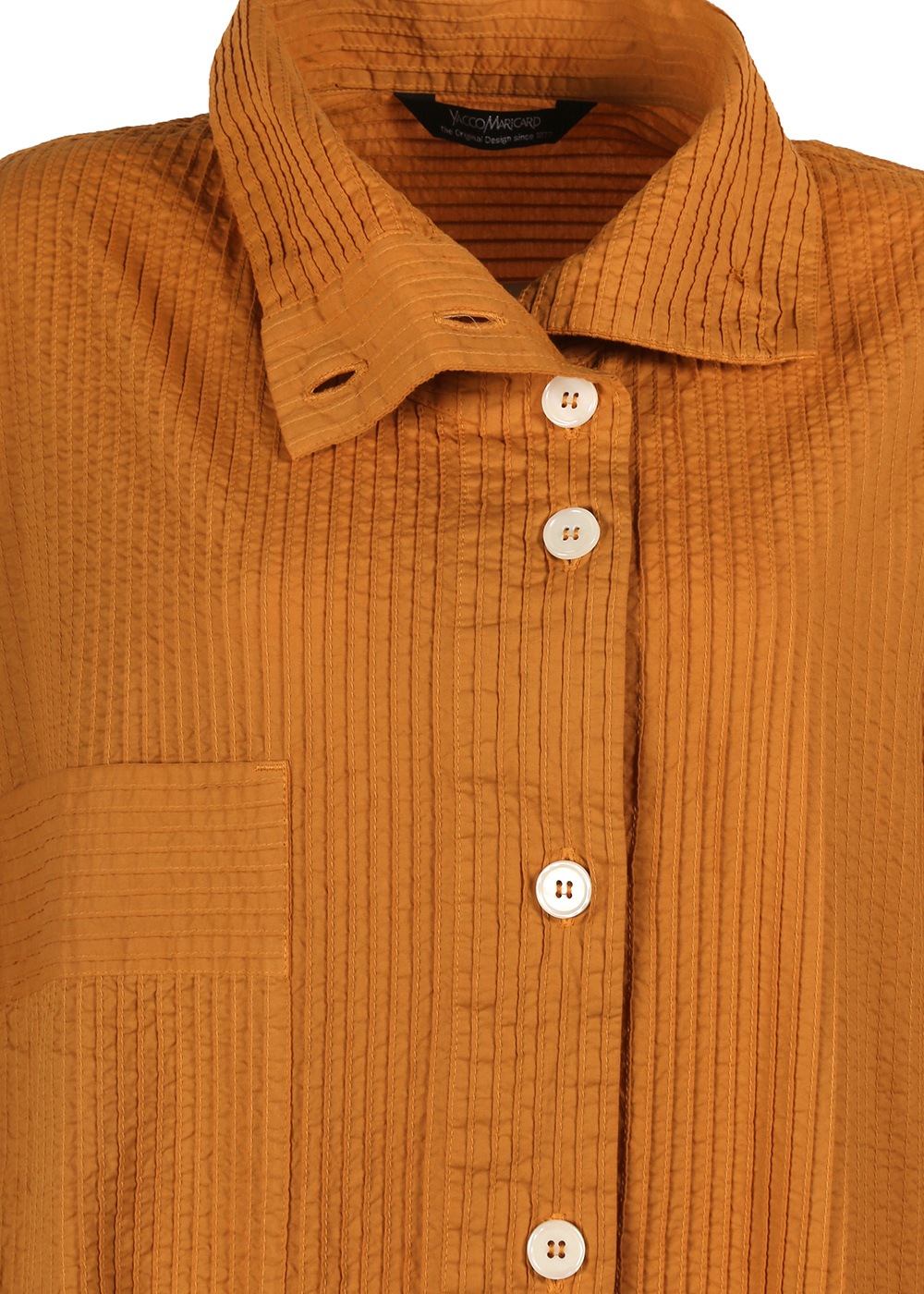 オフハイネックベルト付ロングピンタックシャツ