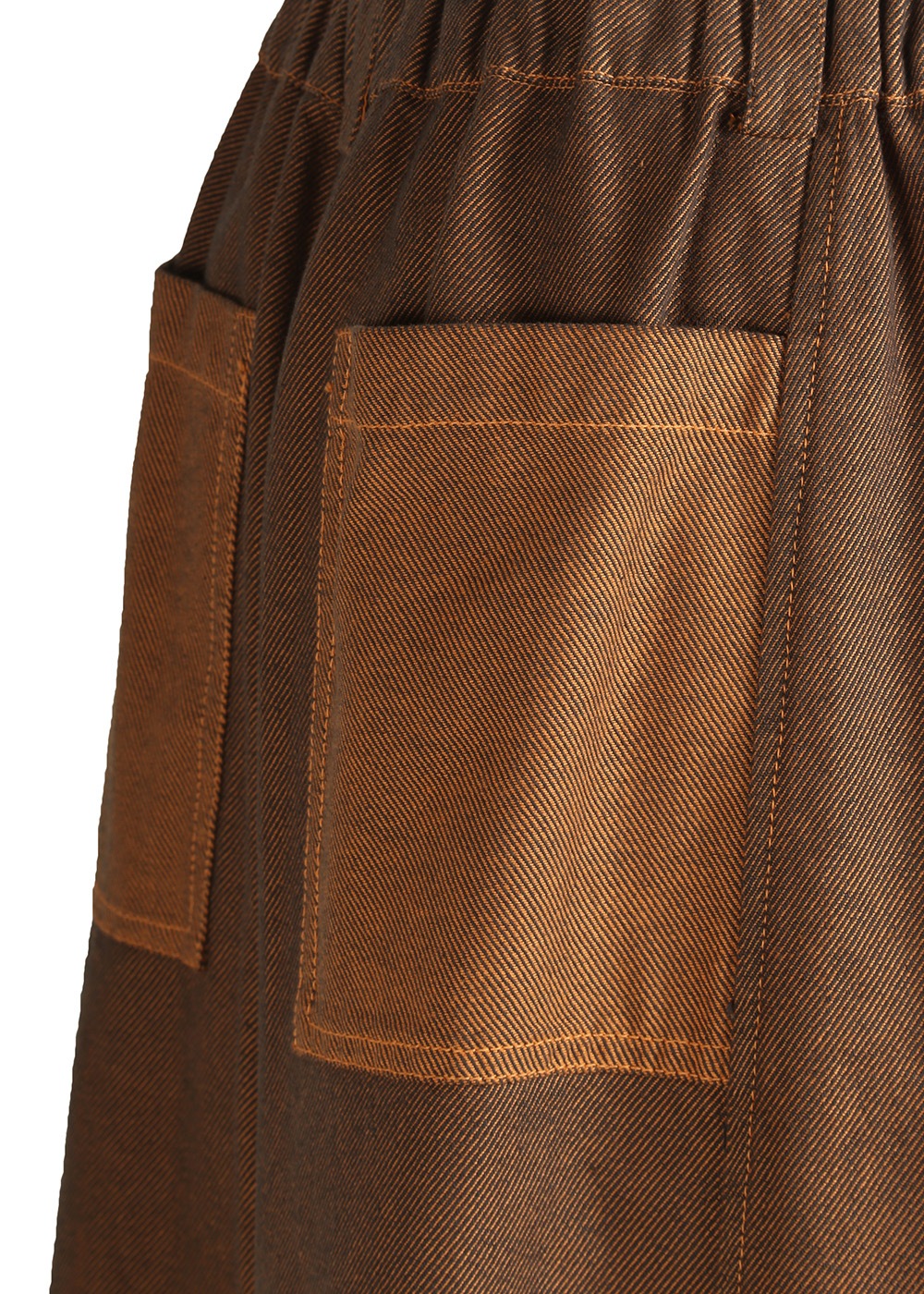 ブルーツイルティックパッチワークパンツ