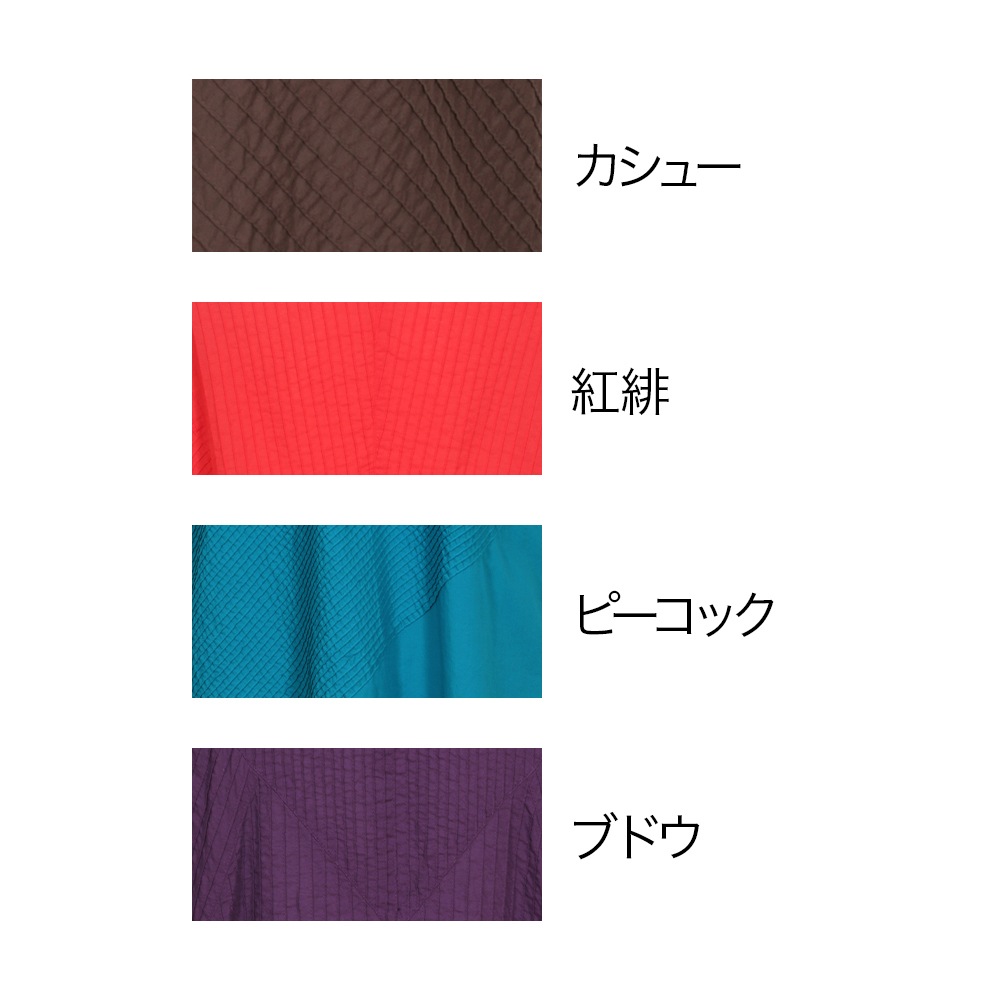 50ボイル総ピンタックフレンチ袖ワンピース