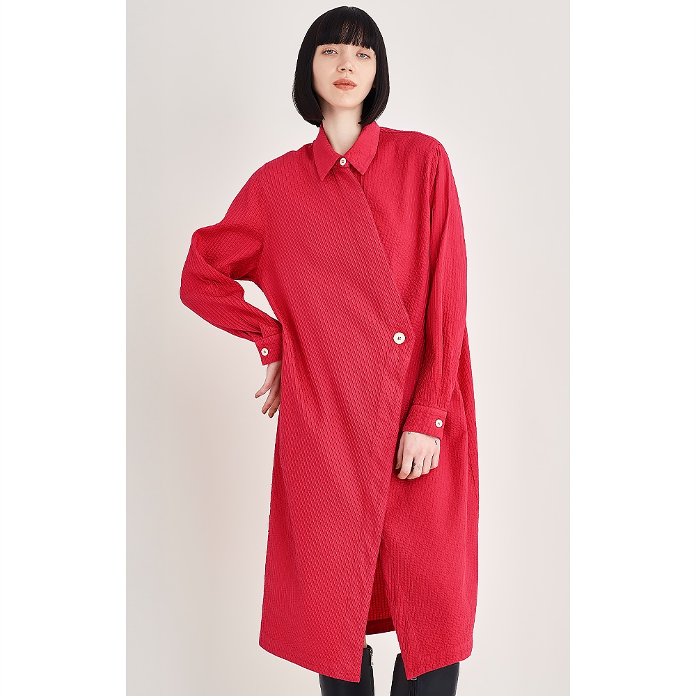 ソフトツイルコットン総ピンタックドレス