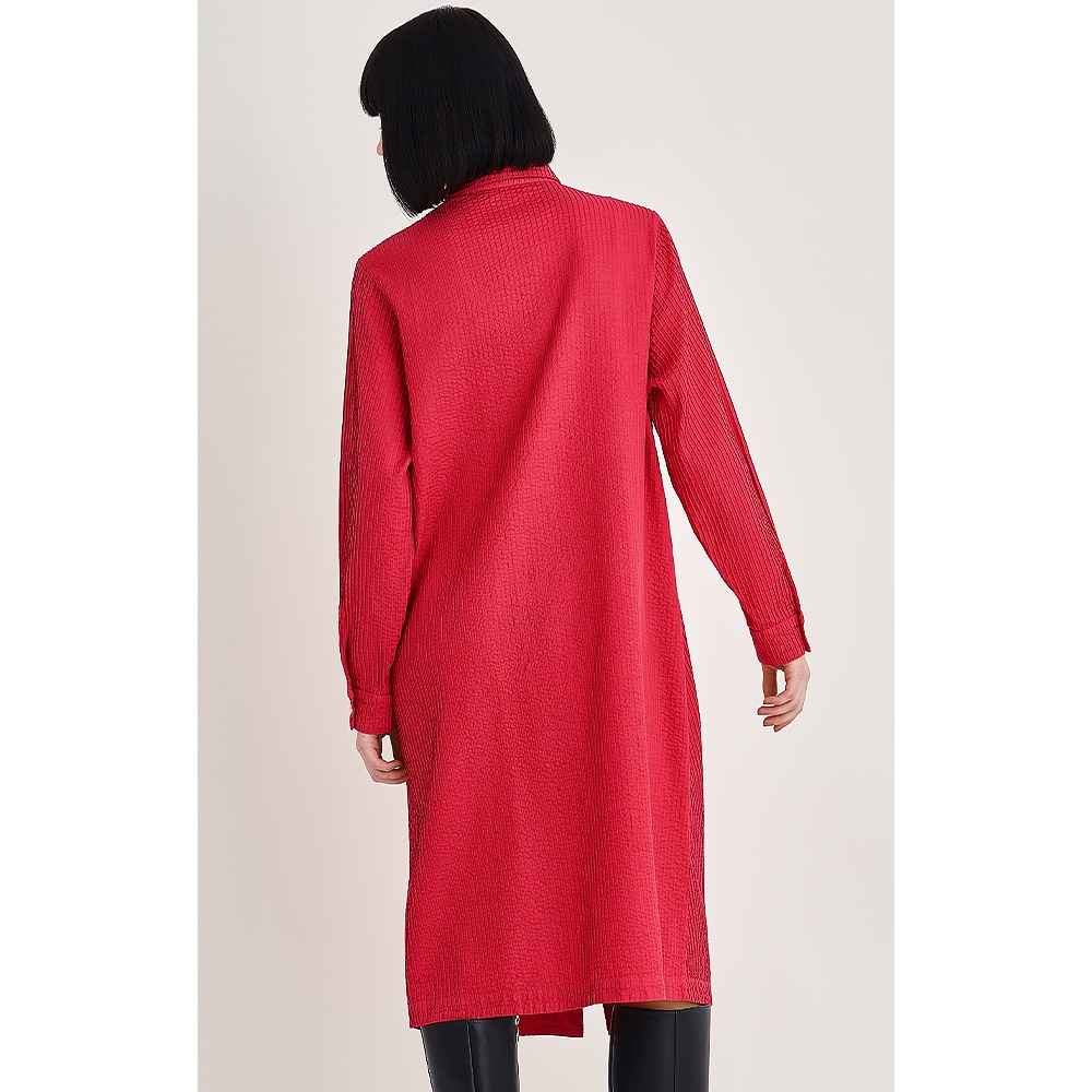 ソフトツイルコットン総ピンタックドレス