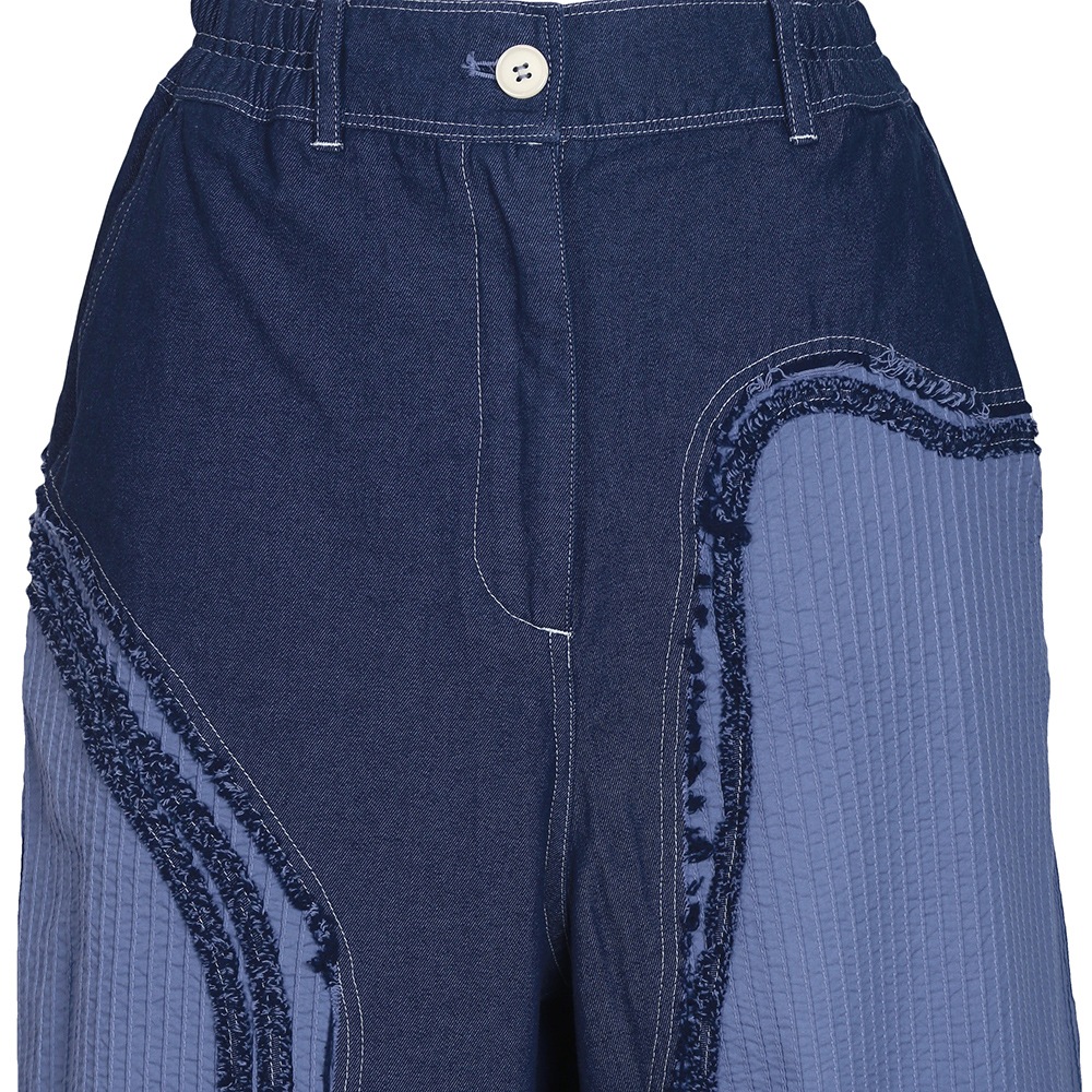 枯山水ストレートワイドパンツ(配色)