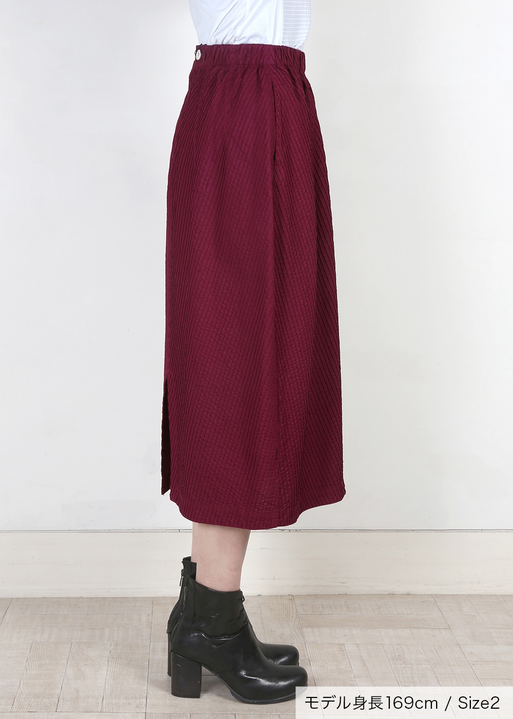 バレルラインピンタックスカート