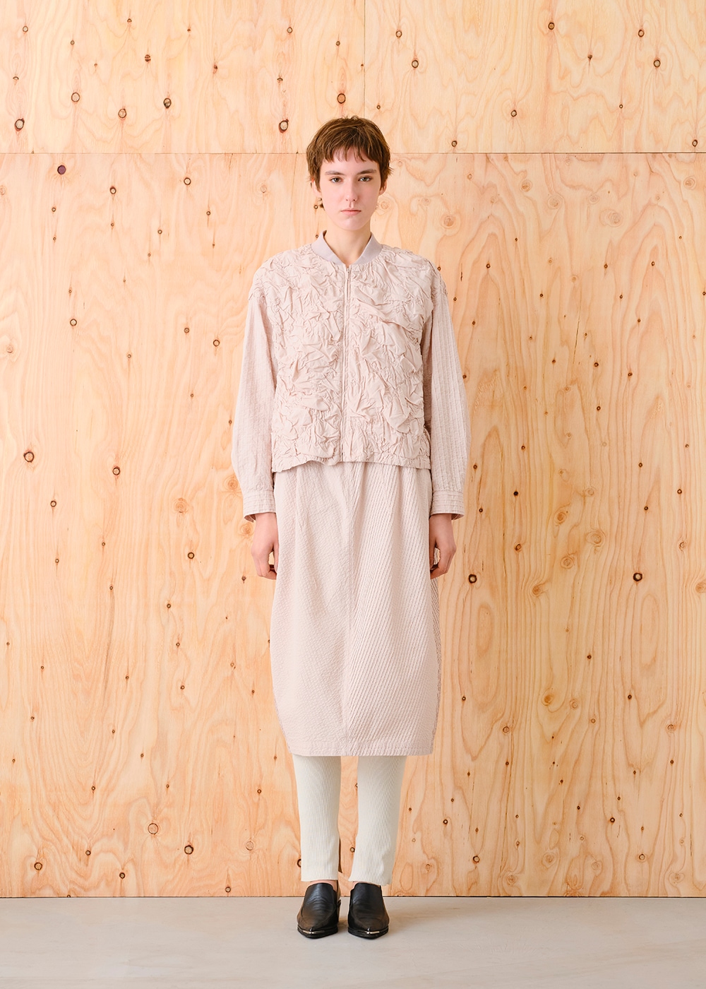 バレルラインピンタックスカート