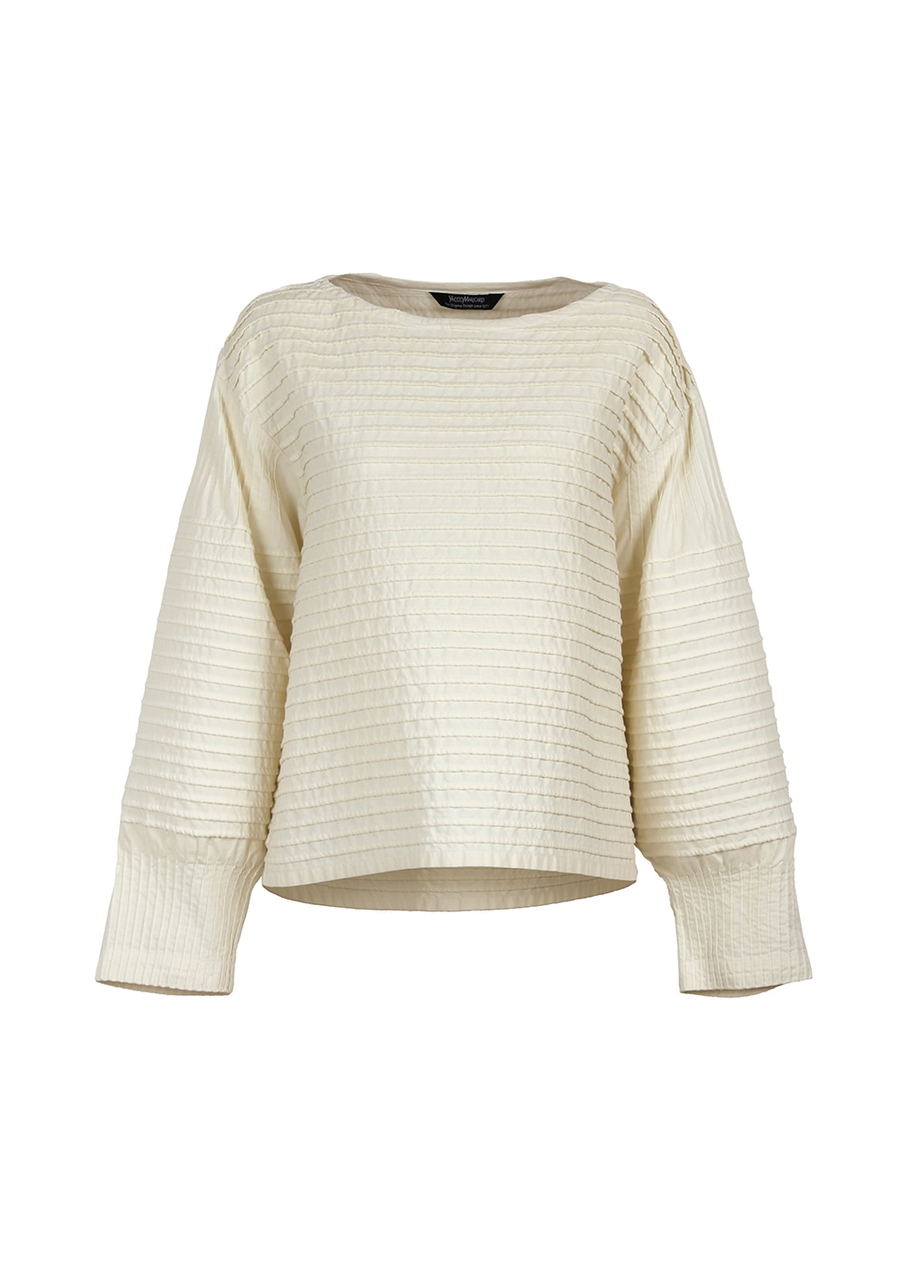 TATEYOKOブティピンタック丸首ブラウス