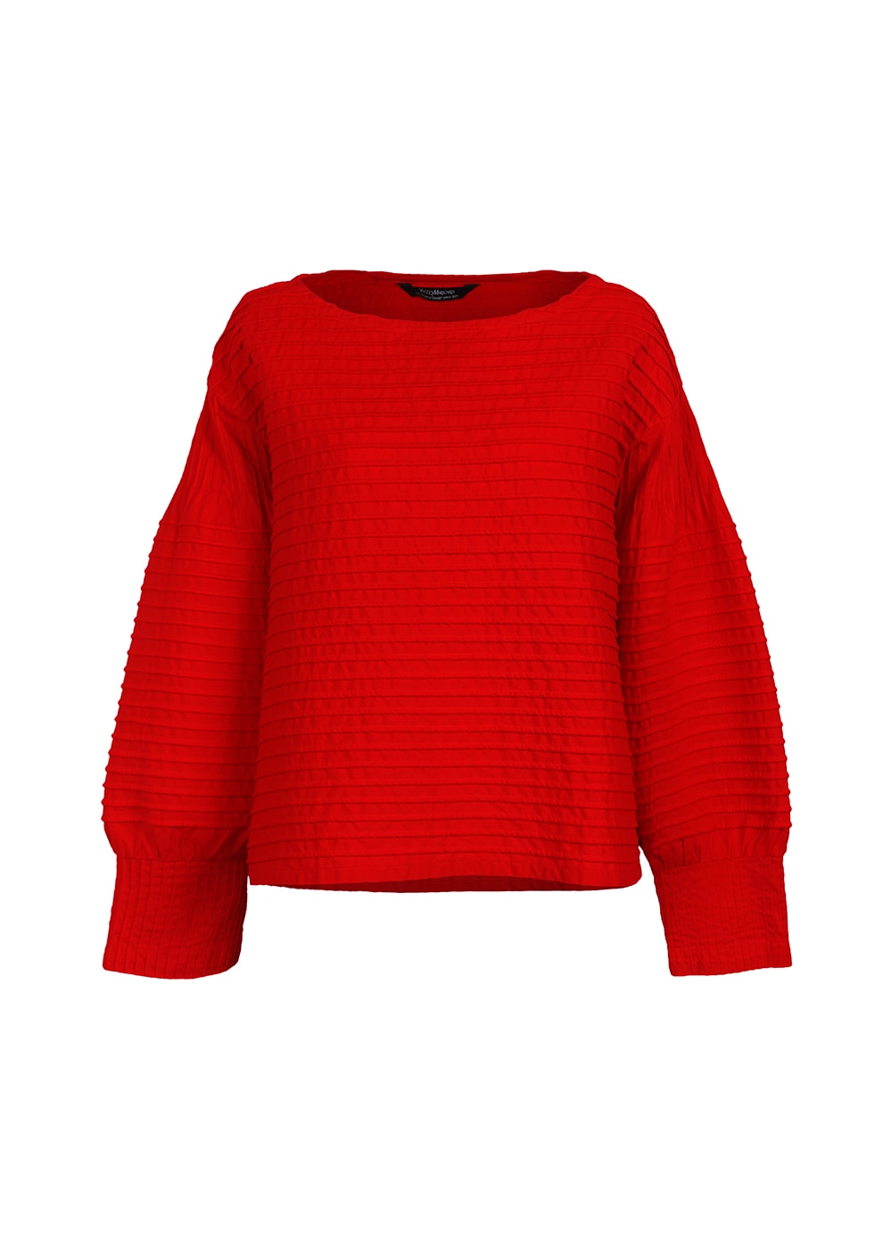 TATEYOKOブティピンタック丸首ブラウス