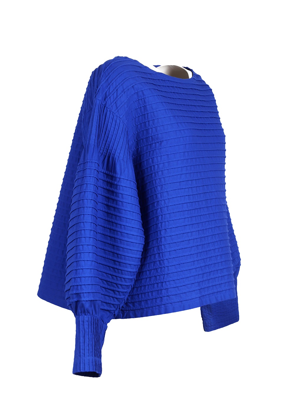 TATEYOKOブティピンタック丸首ブラウス