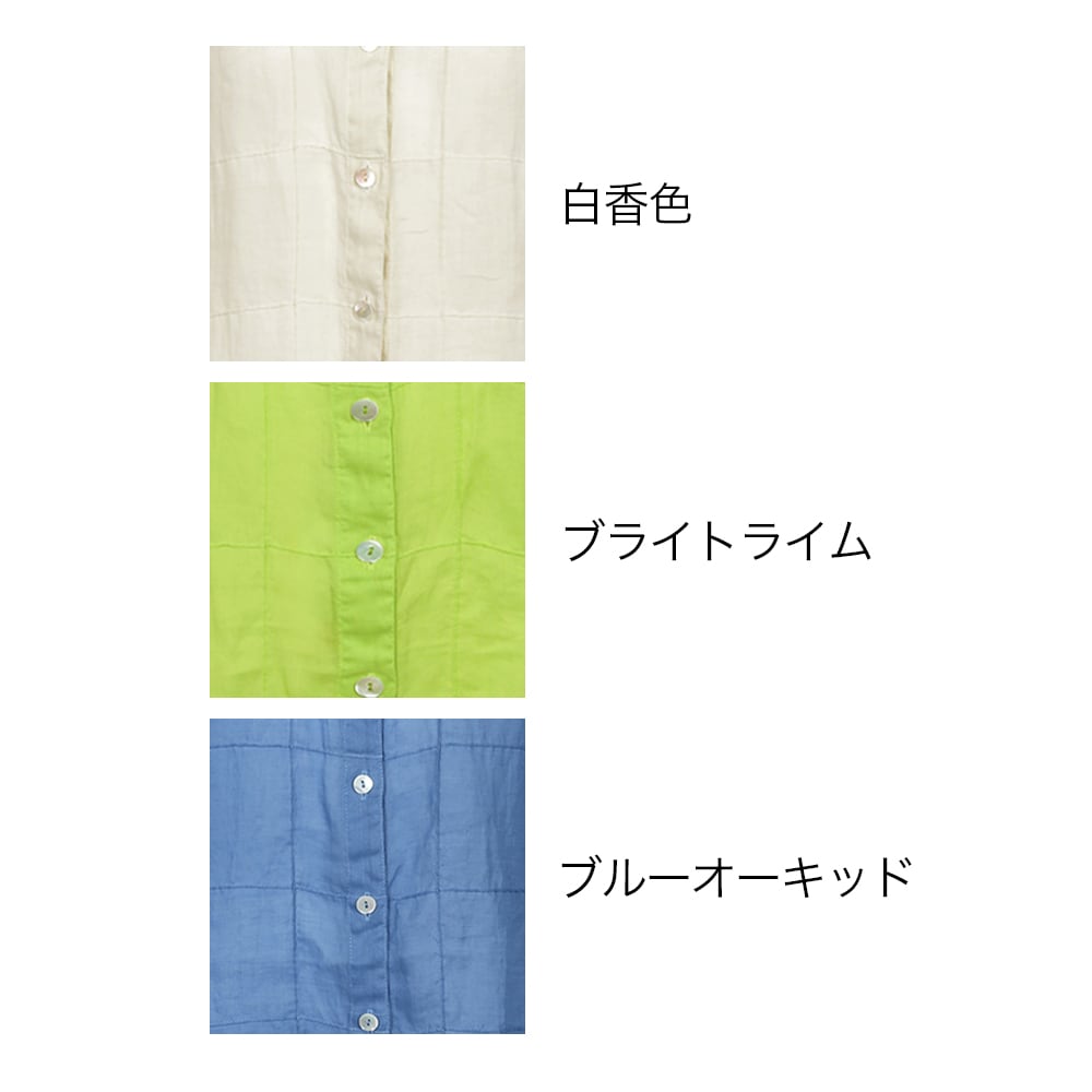 ビッグチェックピンタック チュニック丈シャツ