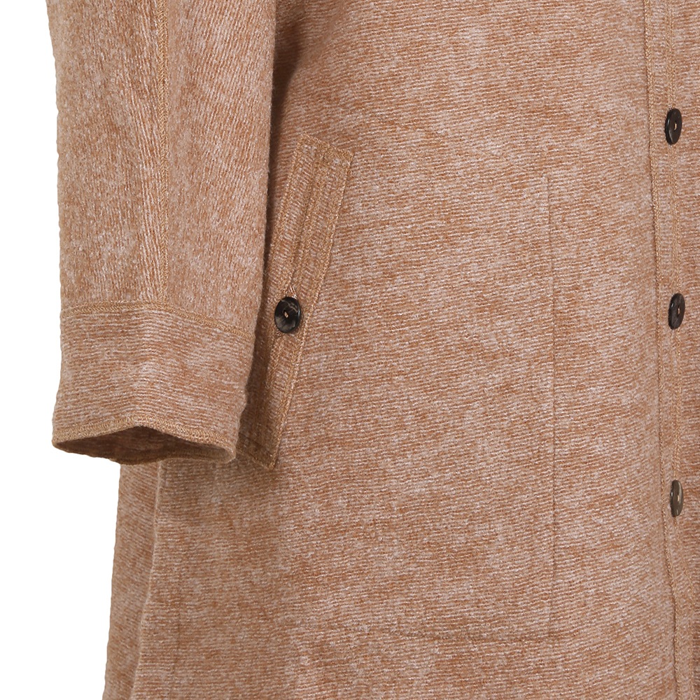 【新色追加】【BASIC】圧縮ニットスタンド襟ロングブラウス