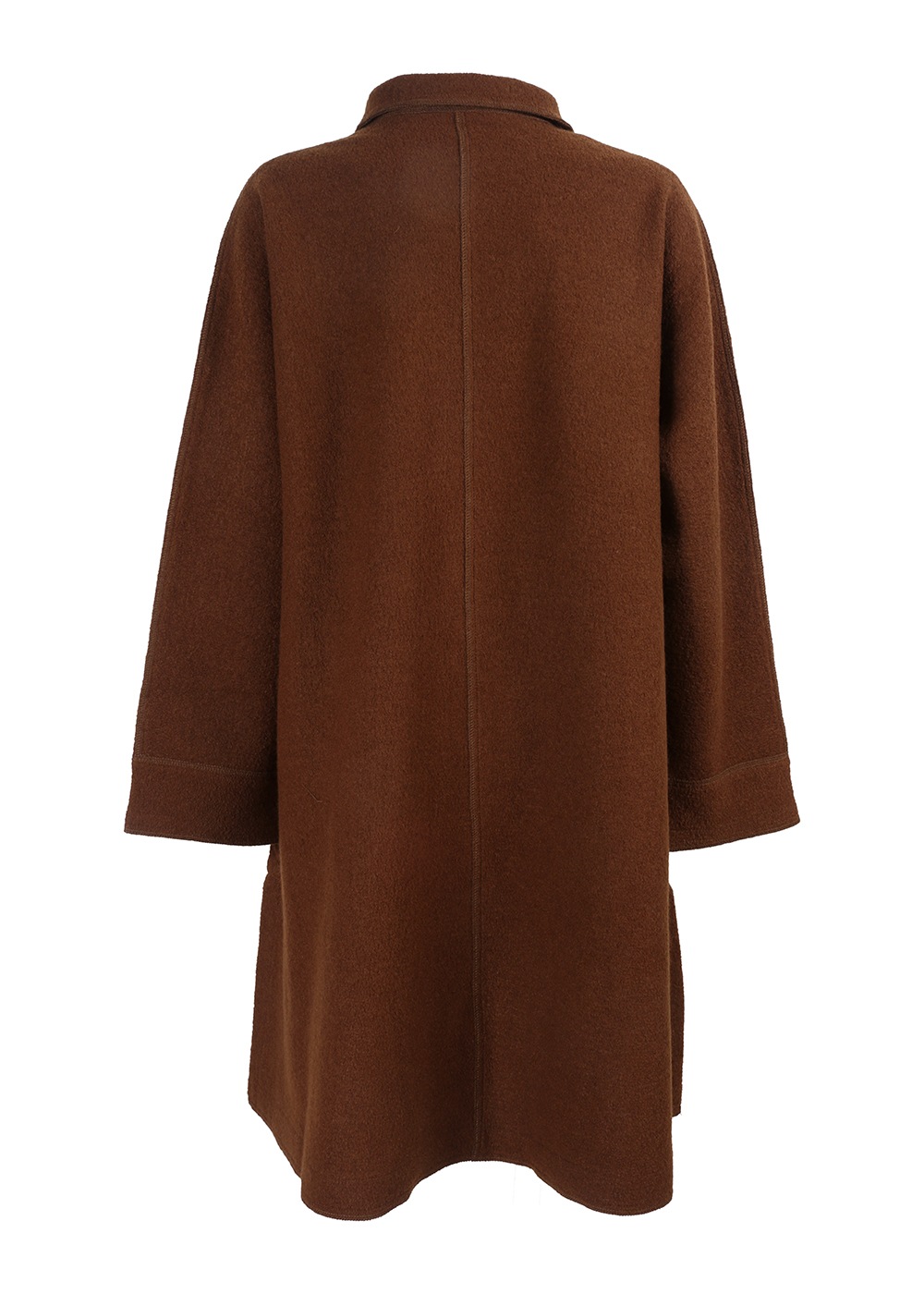 【新色追加】【BASIC】圧縮ニットスタンド襟ロングブラウス