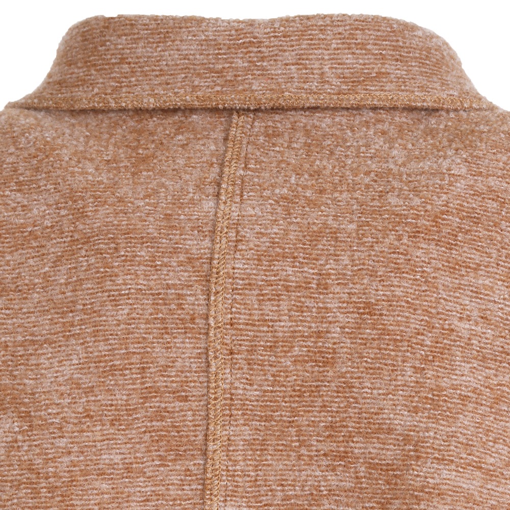 【新色追加】【BASIC】圧縮ニットスタンド襟ロングブラウス