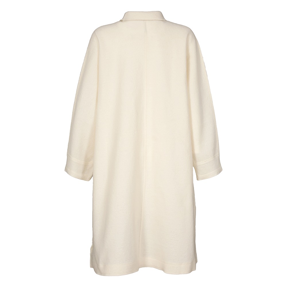 【新色追加】【BASIC】圧縮ニットスタンド襟ロングブラウス