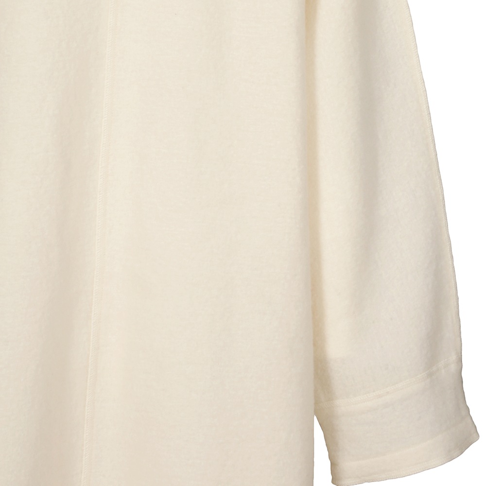 【新色追加】【BASIC】圧縮ニットスタンド襟ロングブラウス