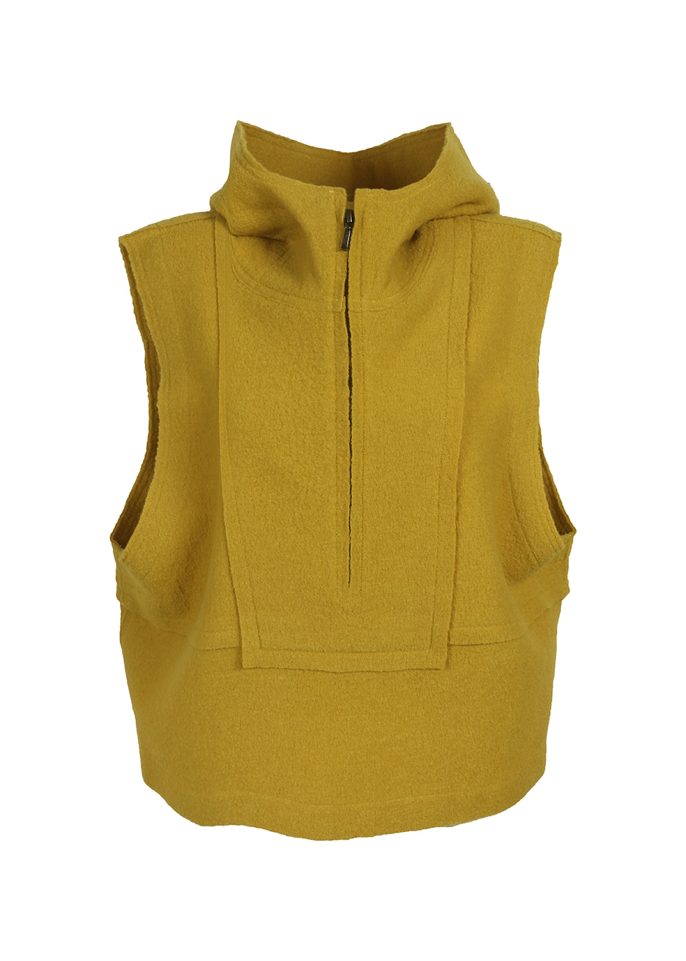 圧縮ニットフード付きベスト