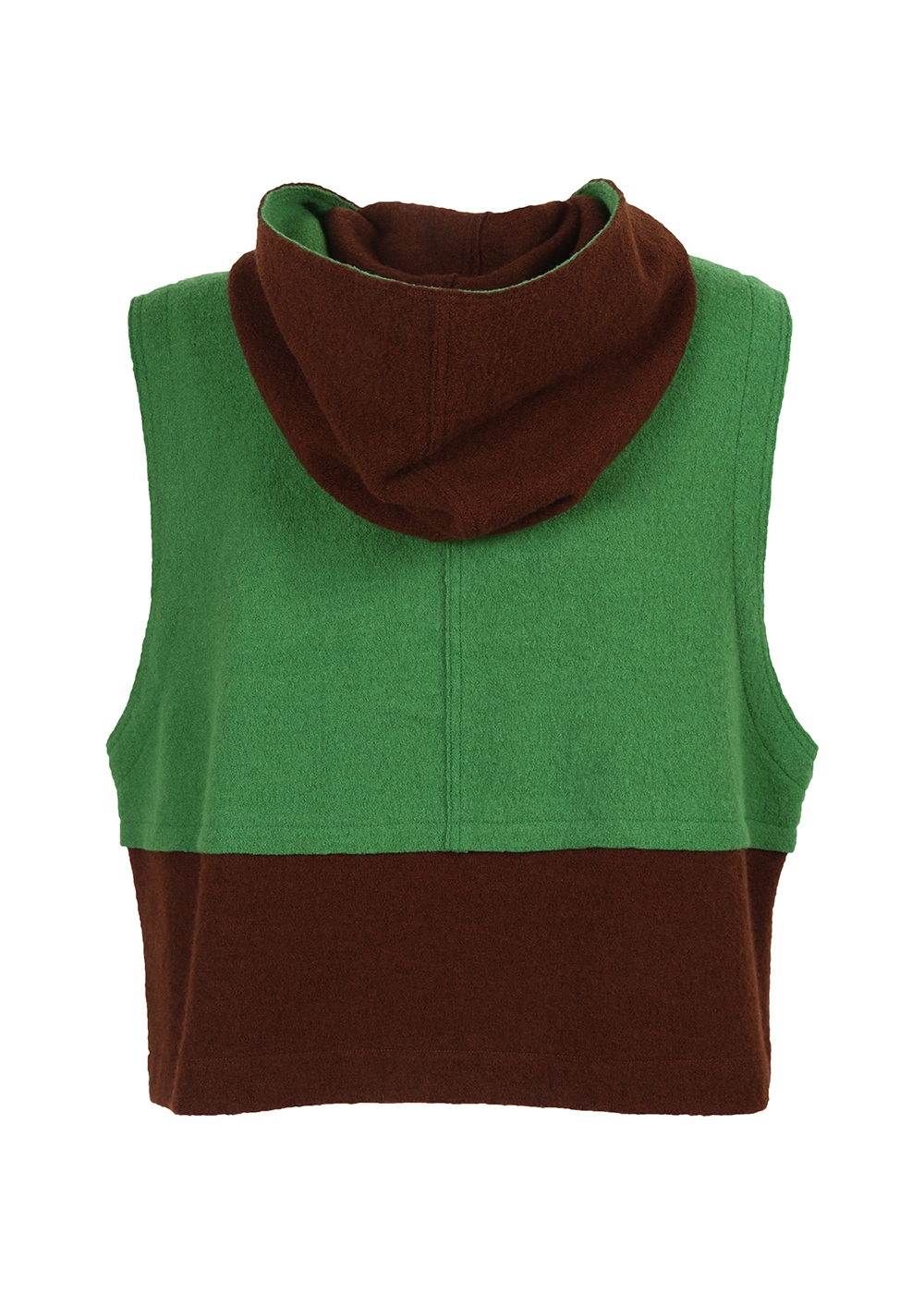 圧縮ニットフード付きベスト