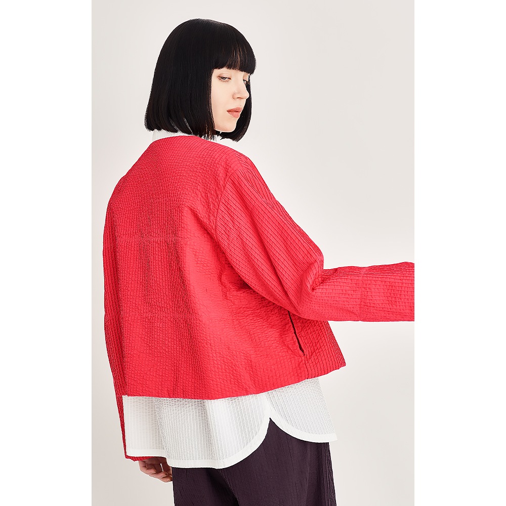 総ピンタックキルトジャケット