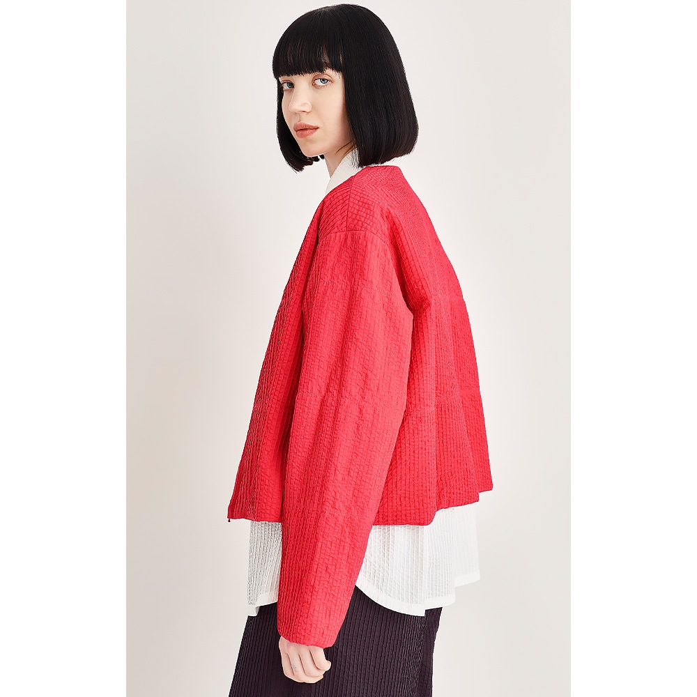 総ピンタックキルトジャケット