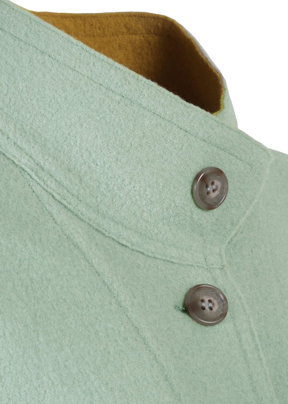 圧縮ニットハイネック裾切り替えジャケット