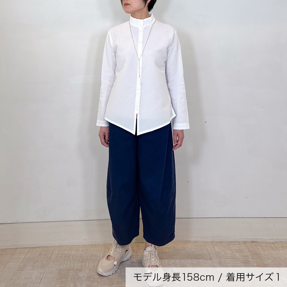 【Online限定カラー】斜めピンタックブラウス【BASIC】