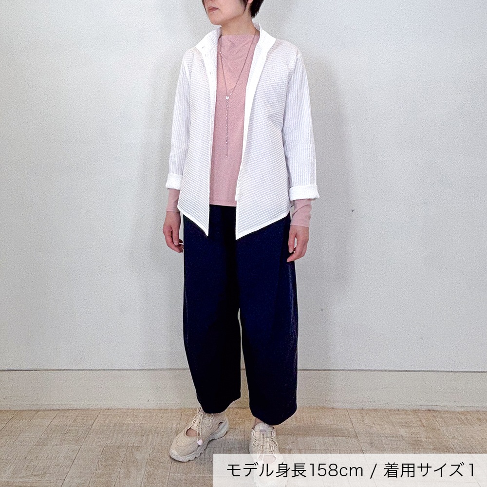 【Online限定カラー】斜めピンタックブラウス【BASIC】