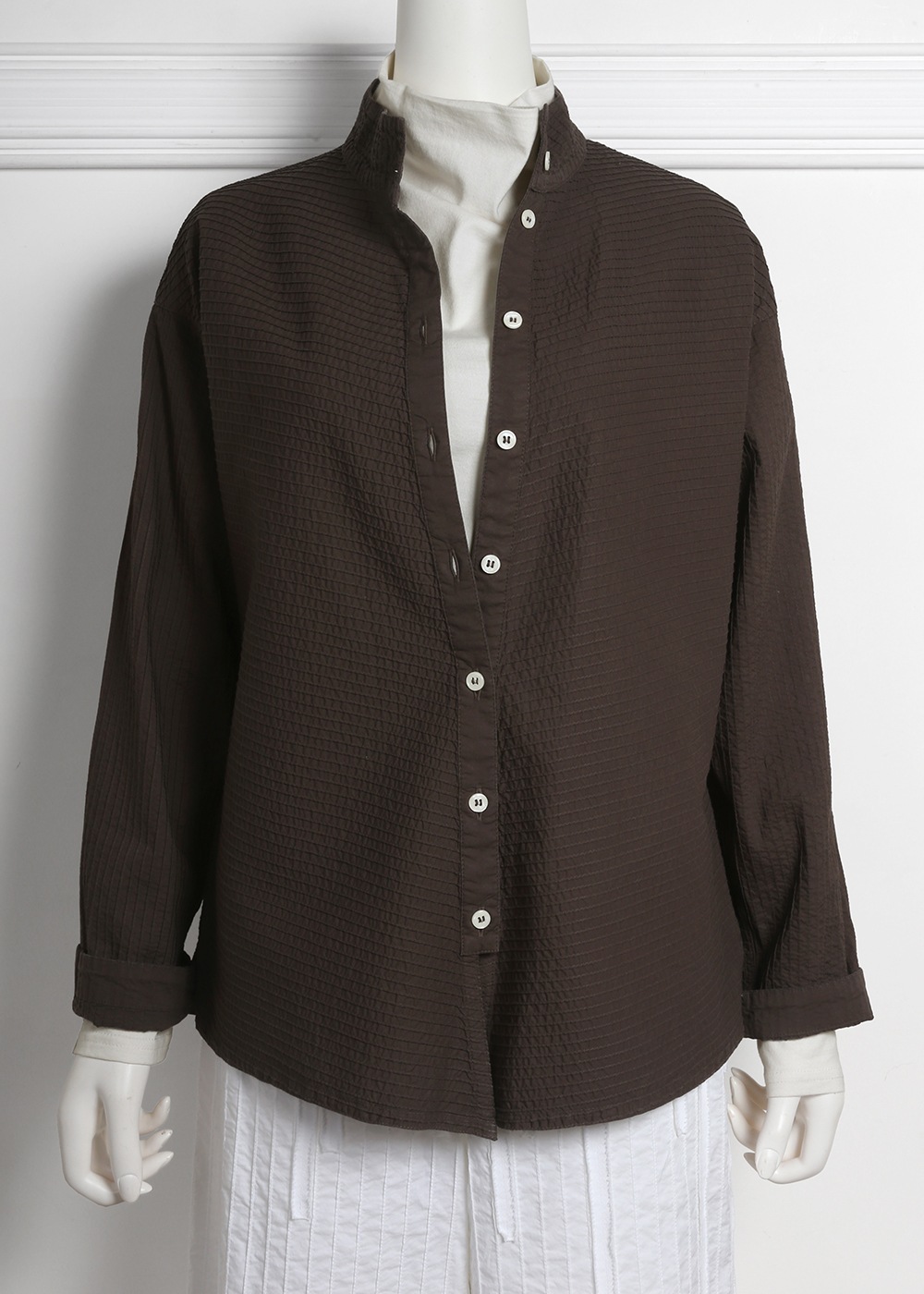 【Online限定カラー】斜めピンタックブラウス【BASIC】